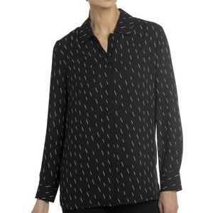 Chelsea Theodore Women’s S Blouse Long Sleeves Button Up Black  Sz XL